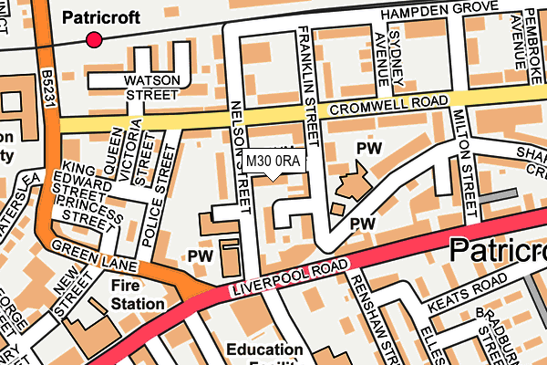 M30 0RA map - OS OpenMap – Local (Ordnance Survey) M30 0RA map - OS OpenMap – Local (Ordnance Survey)