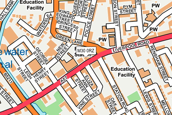 M30 0RZ map - OS OpenMap – Local (Ordnance Survey)