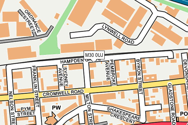 M30 0UJ map - OS OpenMap – Local (Ordnance Survey) M30 0UJ map - OS OpenMap – Local (Ordnance Survey)