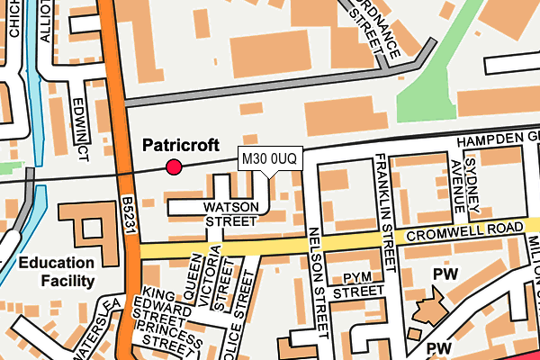 M30 0UQ map - OS OpenMap – Local (Ordnance Survey) M30 0UQ map - OS OpenMap – Local (Ordnance Survey)