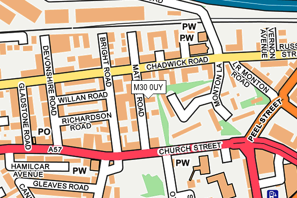 M30 0UY map - OS OpenMap – Local (Ordnance Survey) M30 0UY map - OS OpenMap – Local (Ordnance Survey)
