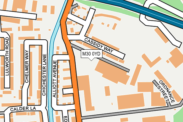 M30 0YD map - OS OpenMap – Local (Ordnance Survey) M30 0YD map - OS OpenMap – Local (Ordnance Survey)