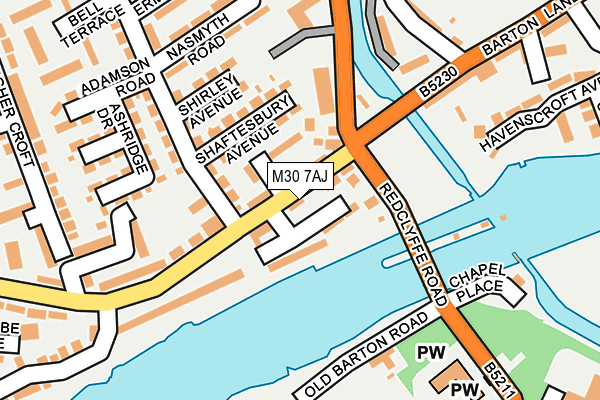 M30 7AJ map - OS OpenMap – Local (Ordnance Survey) M30 7AJ map - OS OpenMap – Local (Ordnance Survey)