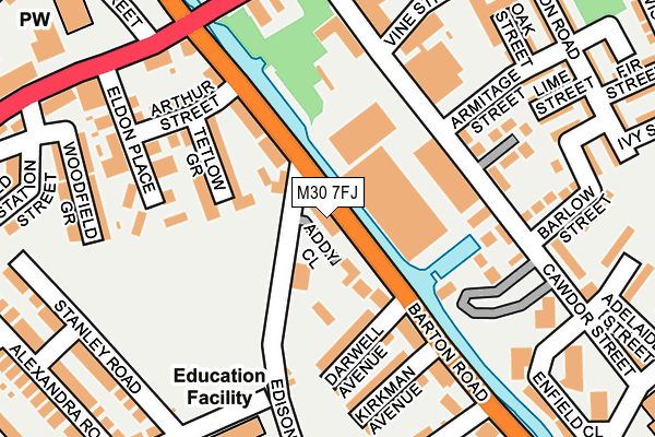 M30 7FJ map - OS OpenMap – Local (Ordnance Survey) M30 7FJ map - OS OpenMap – Local (Ordnance Survey)