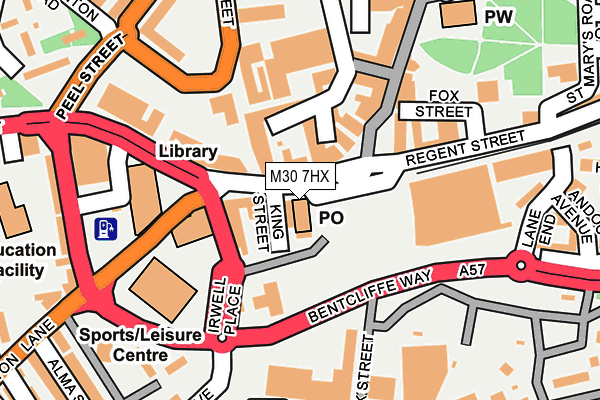 M30 7HX map - OS OpenMap – Local (Ordnance Survey)