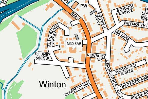 M30 8AB map - OS OpenMap – Local (Ordnance Survey) M30 8AB map - OS OpenMap – Local (Ordnance Survey)
