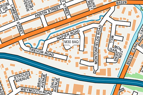 M30 8AQ map - OS OpenMap – Local (Ordnance Survey) M30 8AQ map - OS OpenMap – Local (Ordnance Survey)