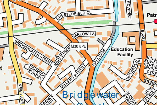 M30 8PE map - OS OpenMap – Local (Ordnance Survey) M30 8PE map - OS OpenMap – Local (Ordnance Survey)