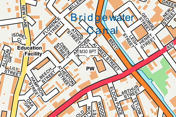 M30 8PT map - OS OpenMap – Local (Ordnance Survey) M30 8PT map - OS OpenMap – Local (Ordnance Survey)