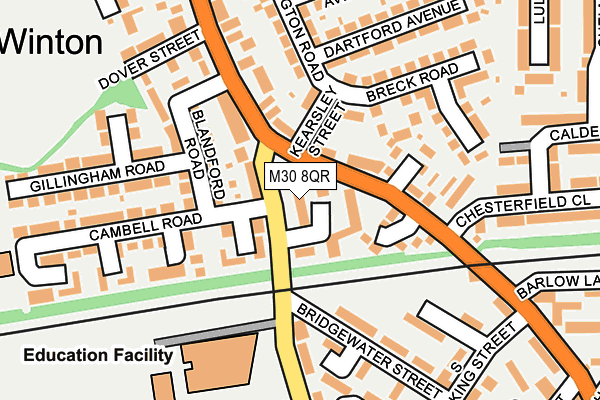M30 8QR map - OS OpenMap – Local (Ordnance Survey) M30 8QR map - OS OpenMap – Local (Ordnance Survey)