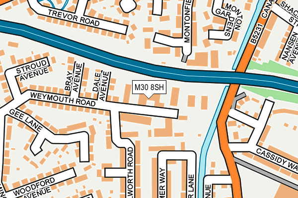 M30 8SH map - OS OpenMap – Local (Ordnance Survey) M30 8SH map - OS OpenMap – Local (Ordnance Survey)
