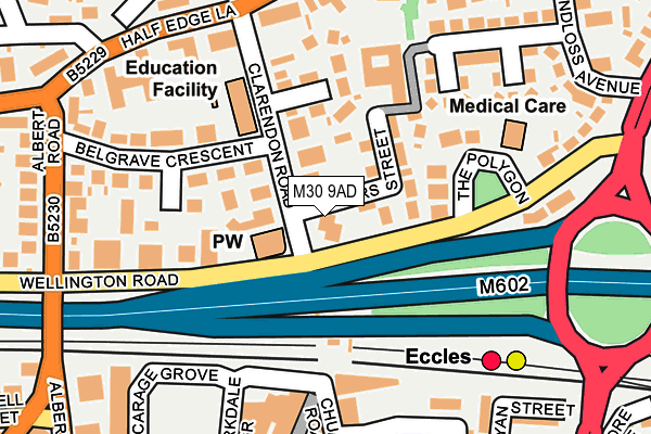 M30 9AD map - OS OpenMap – Local (Ordnance Survey) M30 9AD map - OS OpenMap – Local (Ordnance Survey)