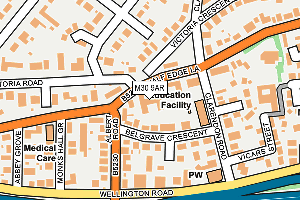 M30 9AR map - OS OpenMap – Local (Ordnance Survey) M30 9AR map - OS OpenMap – Local (Ordnance Survey)