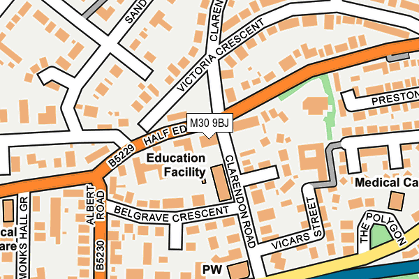 M30 9BJ map - OS OpenMap – Local (Ordnance Survey) M30 9BJ map - OS OpenMap – Local (Ordnance Survey)