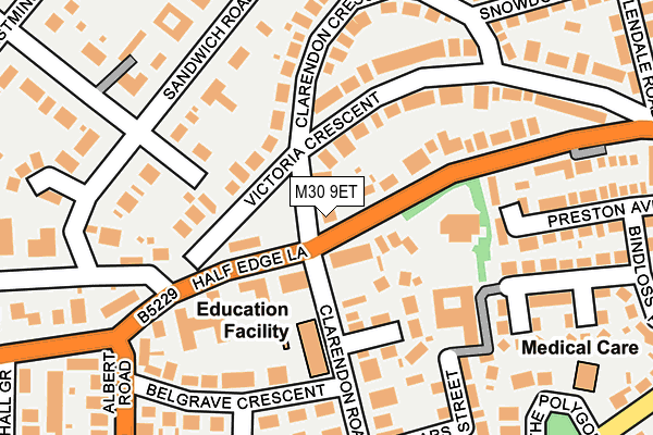 M30 9ET map - OS OpenMap – Local (Ordnance Survey) M30 9ET map - OS OpenMap – Local (Ordnance Survey)
