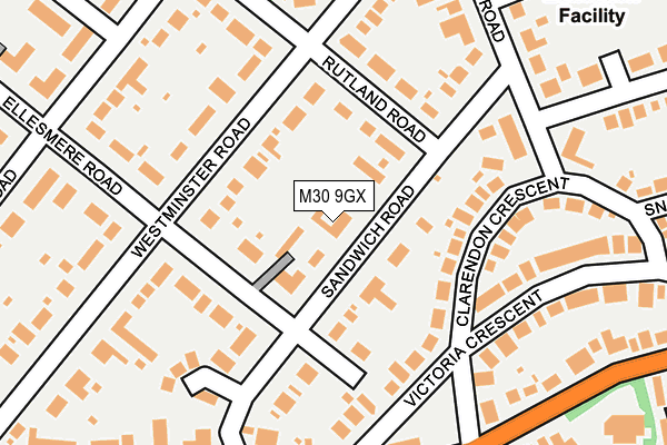 M30 9GX map - OS OpenMap – Local (Ordnance Survey) M30 9GX map - OS OpenMap – Local (Ordnance Survey)