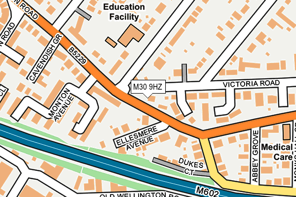 M30 9HZ map - OS OpenMap – Local (Ordnance Survey) M30 9HZ map - OS OpenMap – Local (Ordnance Survey)
