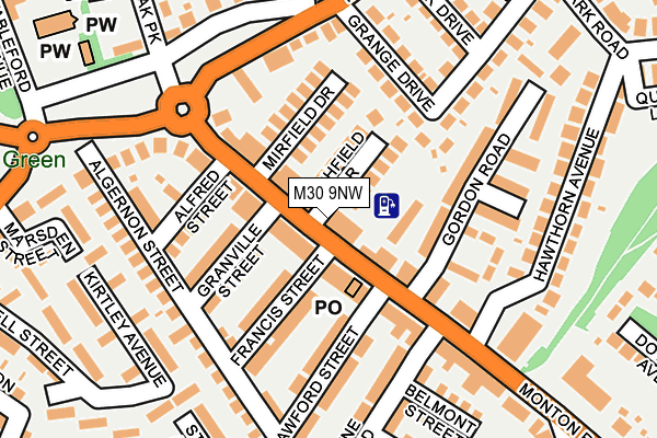 M30 9NW map - OS OpenMap – Local (Ordnance Survey) M30 9NW map - OS OpenMap – Local (Ordnance Survey)