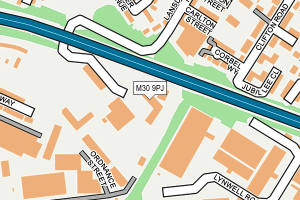 M30 9PJ map - OS OpenMap – Local (Ordnance Survey) M30 9PJ map - OS OpenMap – Local (Ordnance Survey)