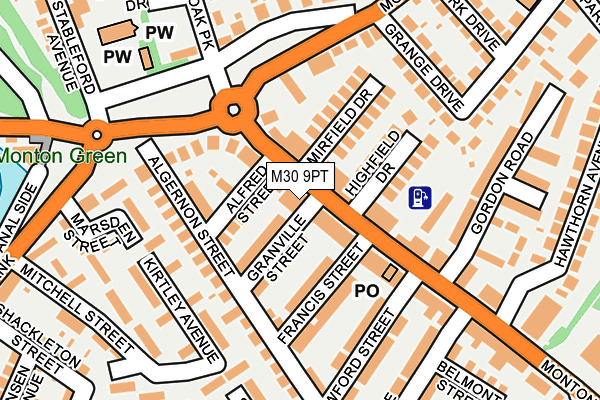 M30 9PT map - OS OpenMap – Local (Ordnance Survey) M30 9PT map - OS OpenMap – Local (Ordnance Survey)