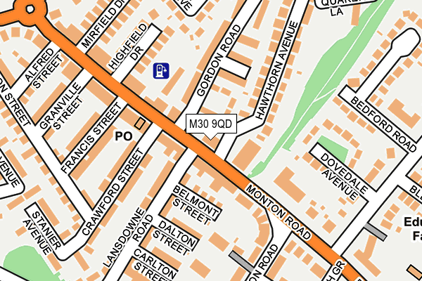 M30 9QD map - OS OpenMap – Local (Ordnance Survey) M30 9QD map - OS OpenMap – Local (Ordnance Survey)