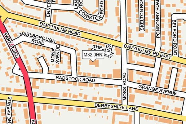 M32 0HN map - OS OpenMap – Local (Ordnance Survey) M32 0HN map - OS OpenMap – Local (Ordnance Survey)