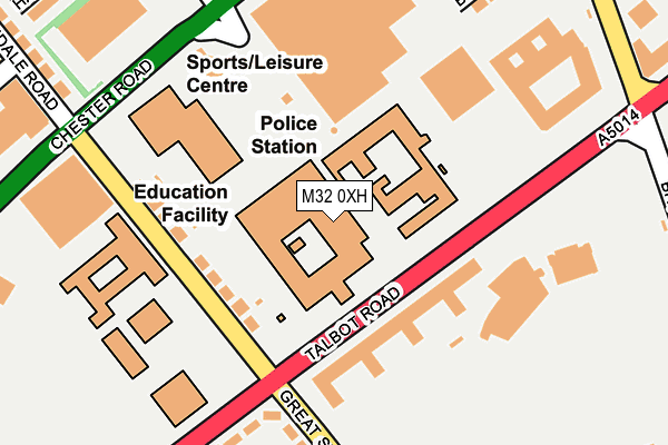 M32 0XH map - OS OpenMap – Local (Ordnance Survey) M32 0XH map - OS OpenMap – Local (Ordnance Survey)