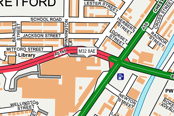 M32 8AE map - OS OpenMap – Local (Ordnance Survey) M32 8AE map - OS OpenMap – Local (Ordnance Survey)