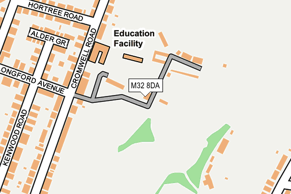 M32 8DA map - OS OpenMap – Local (Ordnance Survey) M32 8DA map - OS OpenMap – Local (Ordnance Survey)