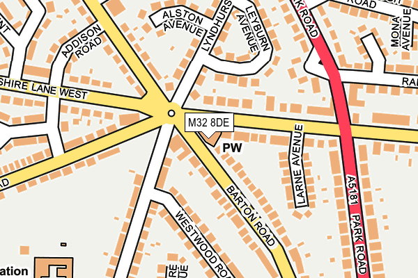 M32 8DE map - OS OpenMap – Local (Ordnance Survey) M32 8DE map - OS OpenMap – Local (Ordnance Survey)