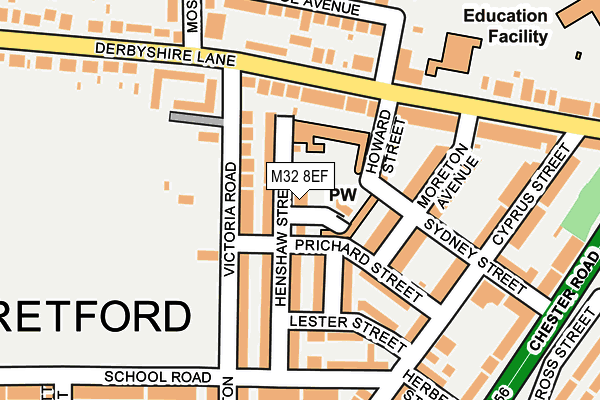 M32 8EF map - OS OpenMap – Local (Ordnance Survey) M32 8EF map - OS OpenMap – Local (Ordnance Survey)