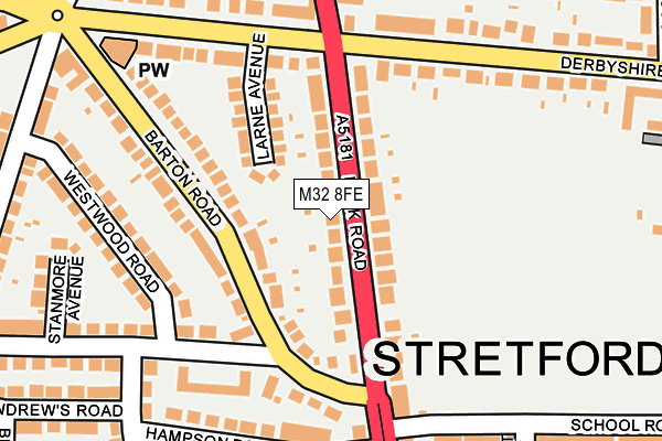 M32 8FE map - OS OpenMap – Local (Ordnance Survey) M32 8FE map - OS OpenMap – Local (Ordnance Survey)