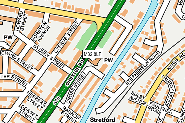 M32 8LF map - OS OpenMap – Local (Ordnance Survey) M32 8LF map - OS OpenMap – Local (Ordnance Survey)