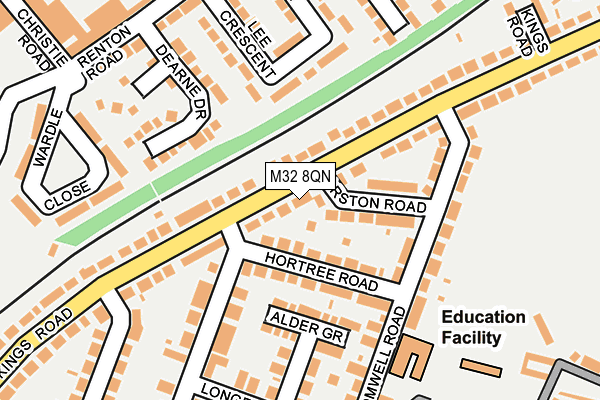 M32 8QN map - OS OpenMap – Local (Ordnance Survey) M32 8QN map - OS OpenMap – Local (Ordnance Survey)