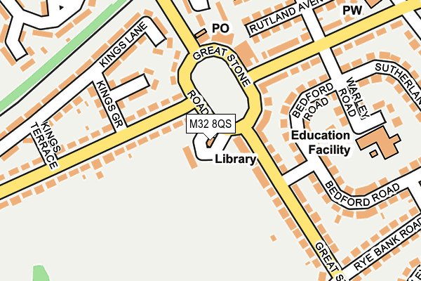 M32 8QS map - OS OpenMap – Local (Ordnance Survey) M32 8QS map - OS OpenMap – Local (Ordnance Survey)
