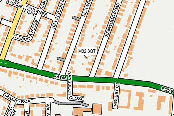 M32 8QT map - OS OpenMap – Local (Ordnance Survey) M32 8QT map - OS OpenMap – Local (Ordnance Survey)