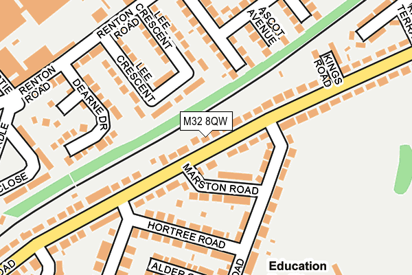 M32 8QW map - OS OpenMap – Local (Ordnance Survey) M32 8QW map - OS OpenMap – Local (Ordnance Survey)