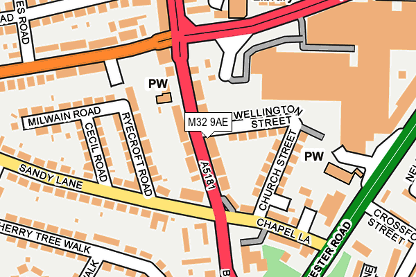 M32 9AE map - OS OpenMap – Local (Ordnance Survey) M32 9AE map - OS OpenMap – Local (Ordnance Survey)
