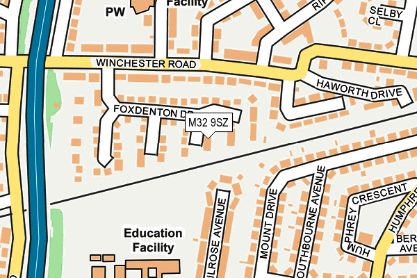 M32 9SZ map - OS OpenMap – Local (Ordnance Survey) M32 9SZ map - OS OpenMap – Local (Ordnance Survey)