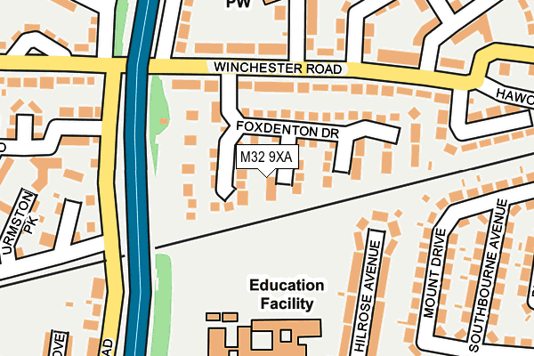 M32 9XA map - OS OpenMap – Local (Ordnance Survey) M32 9XA map - OS OpenMap – Local (Ordnance Survey)
