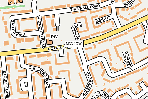 M33 2QW map - OS OpenMap – Local (Ordnance Survey) M33 2QW map - OS OpenMap – Local (Ordnance Survey)
