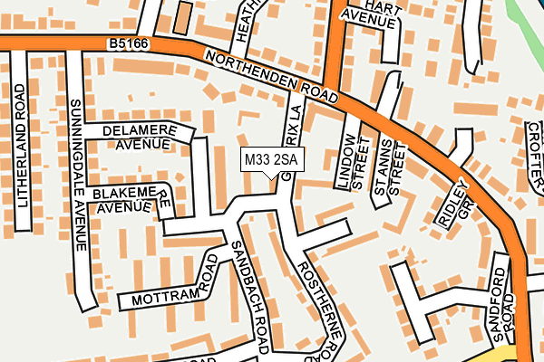 M33 2SA map - OS OpenMap – Local (Ordnance Survey) M33 2SA map - OS OpenMap – Local (Ordnance Survey)