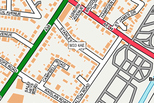 M33 4AE map - OS OpenMap – Local (Ordnance Survey) M33 4AE map - OS OpenMap – Local (Ordnance Survey)