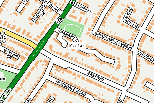 M33 4GF map - OS OpenMap – Local (Ordnance Survey) M33 4GF map - OS OpenMap – Local (Ordnance Survey)