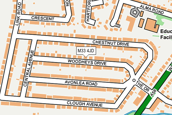 M33 4JD map - OS OpenMap – Local (Ordnance Survey) M33 4JD map - OS OpenMap – Local (Ordnance Survey)