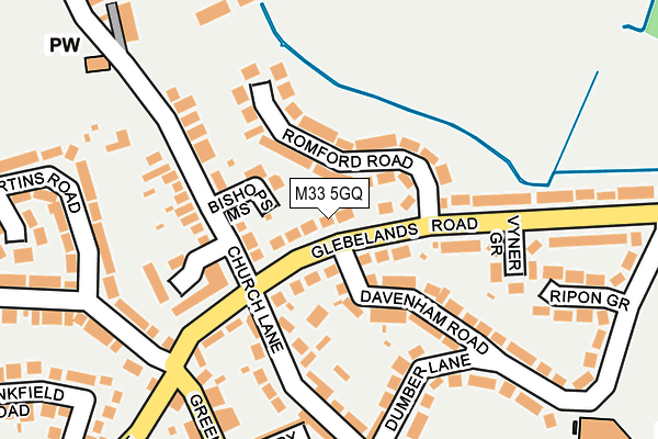 M33 5GQ map - OS OpenMap – Local (Ordnance Survey) M33 5GQ map - OS OpenMap – Local (Ordnance Survey)