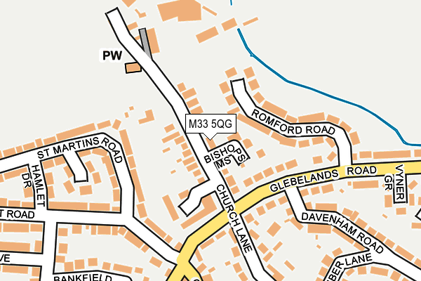 M33 5QG map - OS OpenMap – Local (Ordnance Survey) M33 5QG map - OS OpenMap – Local (Ordnance Survey)