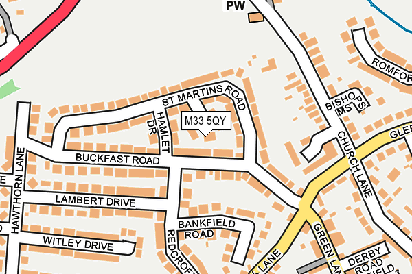 M33 5QY map - OS OpenMap – Local (Ordnance Survey) M33 5QY map - OS OpenMap – Local (Ordnance Survey)