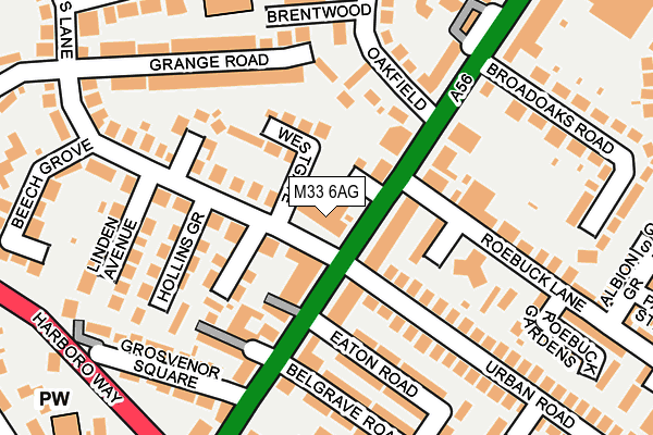 M33 6AG map - OS OpenMap – Local (Ordnance Survey) M33 6AG map - OS OpenMap – Local (Ordnance Survey)