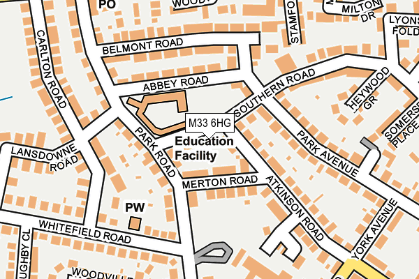 M33 6HG map - OS OpenMap – Local (Ordnance Survey) M33 6HG map - OS OpenMap – Local (Ordnance Survey)